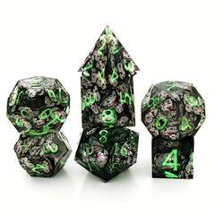 7pcs Resin Butterfly Luminous Dice Polyhedral Sharp Dice Creative Desktop