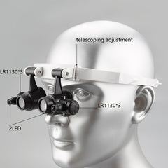 Head Magnifier With 2 LED Lights Hands-free HD Magnifier For Close Work Reading