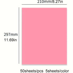 50sheets A4 Colorful Origami Copy Paper 10 Colors Optional Printing Paper