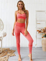 Stretchy Sports Bra and High Waist Legging Set