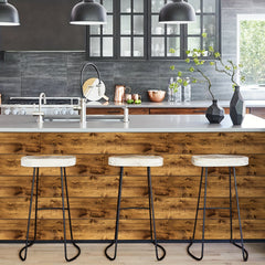 10pcs Grey Wood Floor Tiles - Waterproof & Easy to Install - 15x24cm