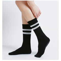 Soft Comfortable Yoga Socks Anti-Skid Breathable Mid-Calf Gripper Socks