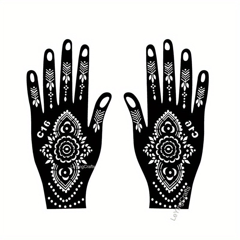 Temporary Tattoo Stencils Long Lasting Waterproof Hand Stencils Self Adhesive