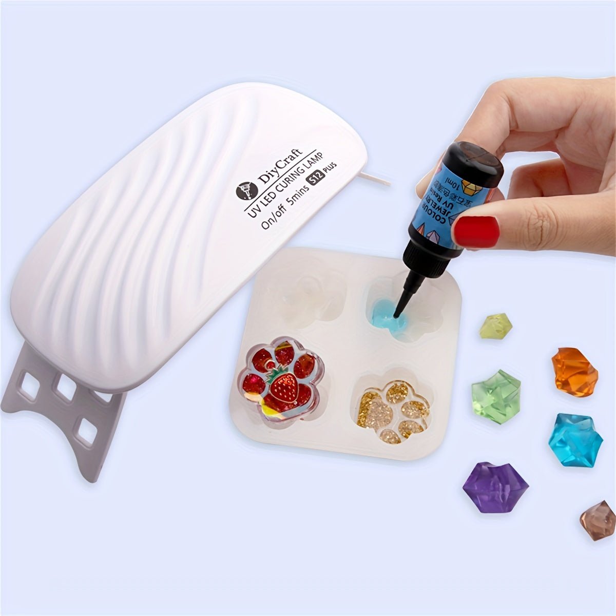Foldable UV LED Resin Light, 12 Light Source Beads, Fast Curing Machine