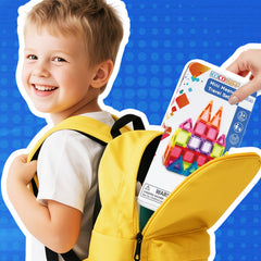 57pcs Magnetic Tiles Travel Set Portable & Fun Perfect Gift for Boys and Girls