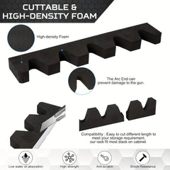 5-Slot Heavy Duty Foam Rack Kit with Magnetic Strip and Hook