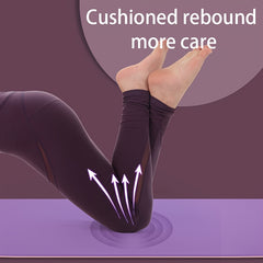 TPE Non-slip Yoga Mat 183x61x0.6cm Double Layer Fitness Mat