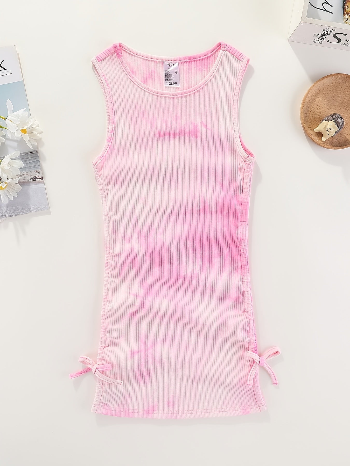 Girls' Tie Dye Sleeveless Bodycon Dress for Party