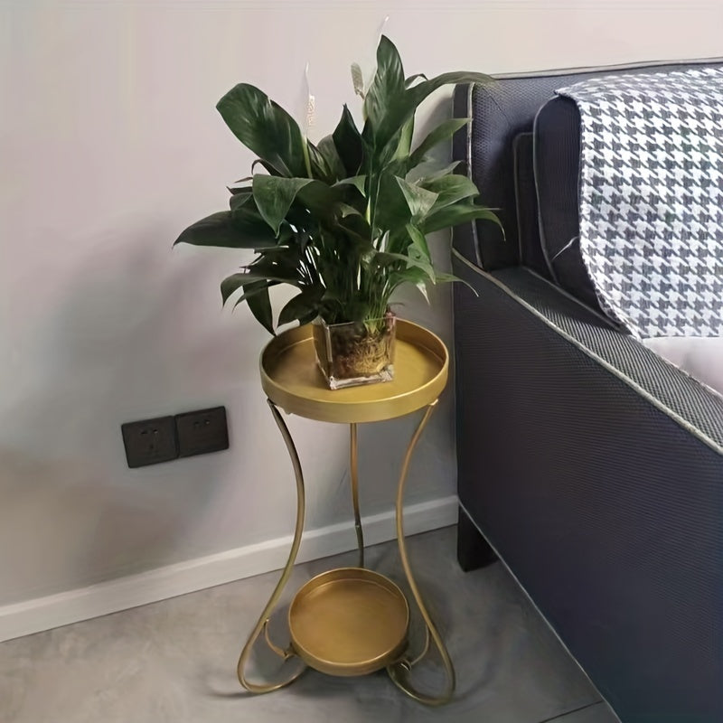 Stylish Iron Flower Rack Indoor Shelf Floor Standing Storage Display