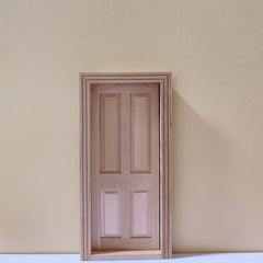 1/12 Doll House Door BJD OB11 Marigo Home Accessories Wooden w/ Golden Handles