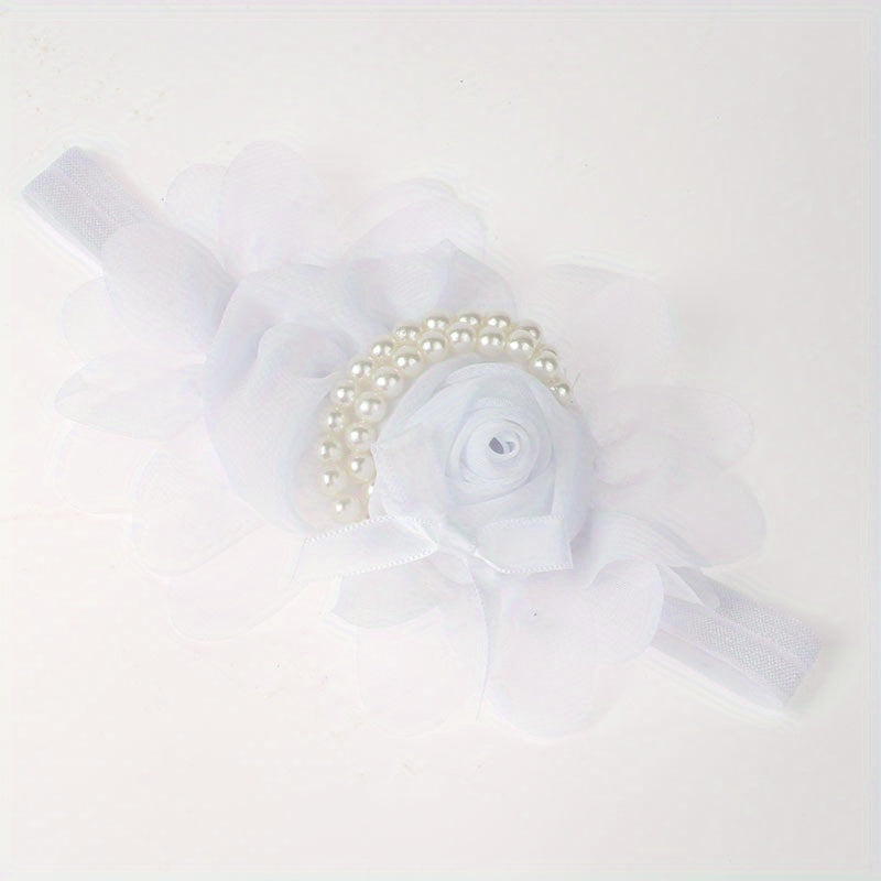 Pearl Flower Headband for Baby Girls