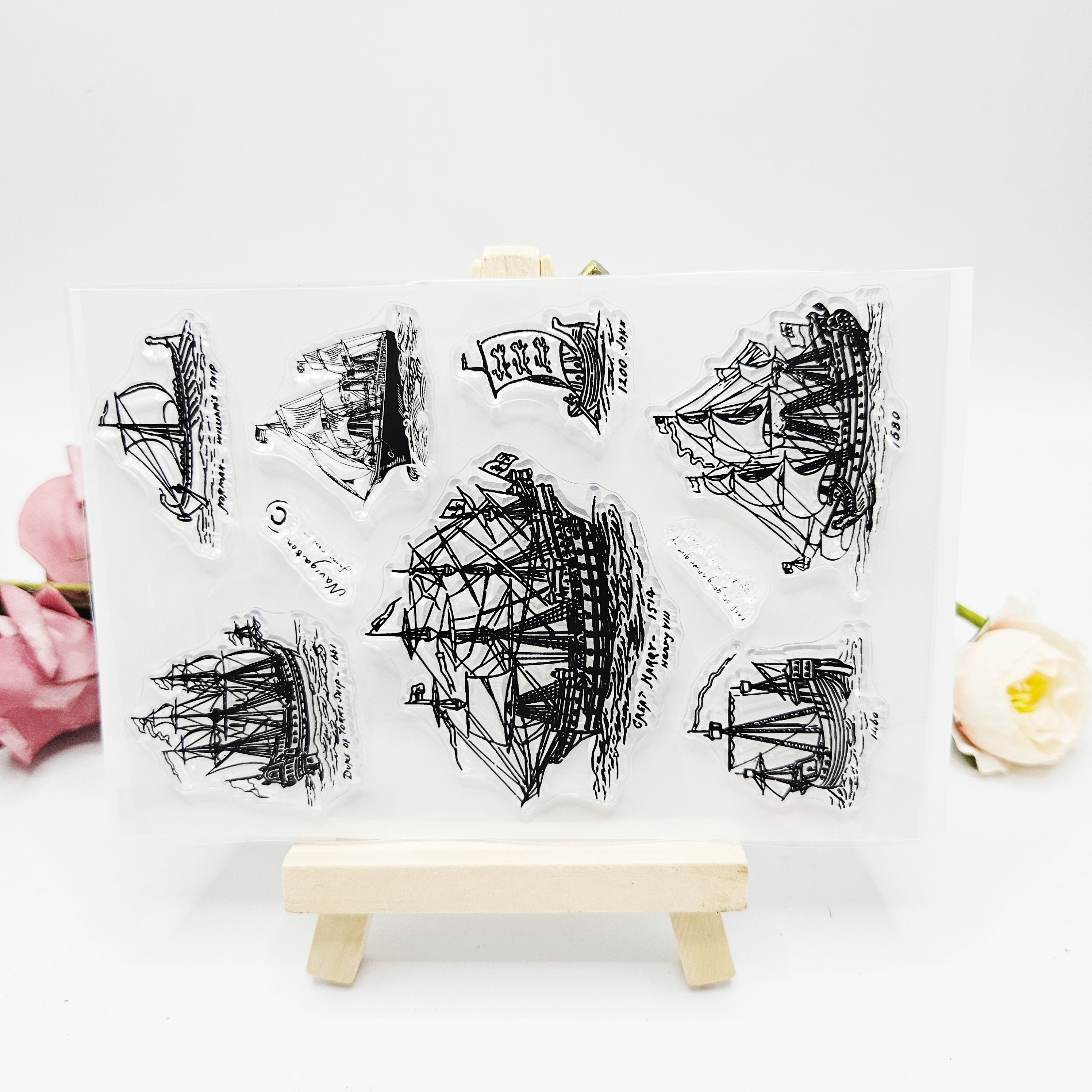 1pc Boat Transparent Stamp DIY Card Making Gift