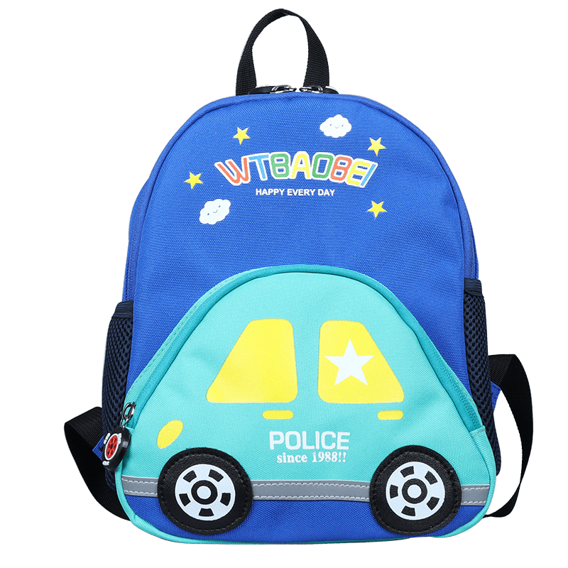 Car Pattern Kids Backpack for Kindergarten Boys and Girls