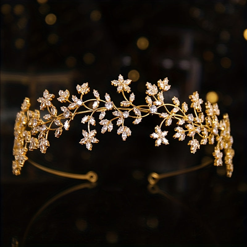 Zircon Bridal Crown Headband Crystal Hair Accessories