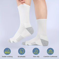 Men's Winter Sports Socks - Cushioned, Sweat Wicking, Breathable