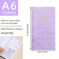 Laser A6 English Plan Book Planner Thin Weekly Calendar Schedule Book