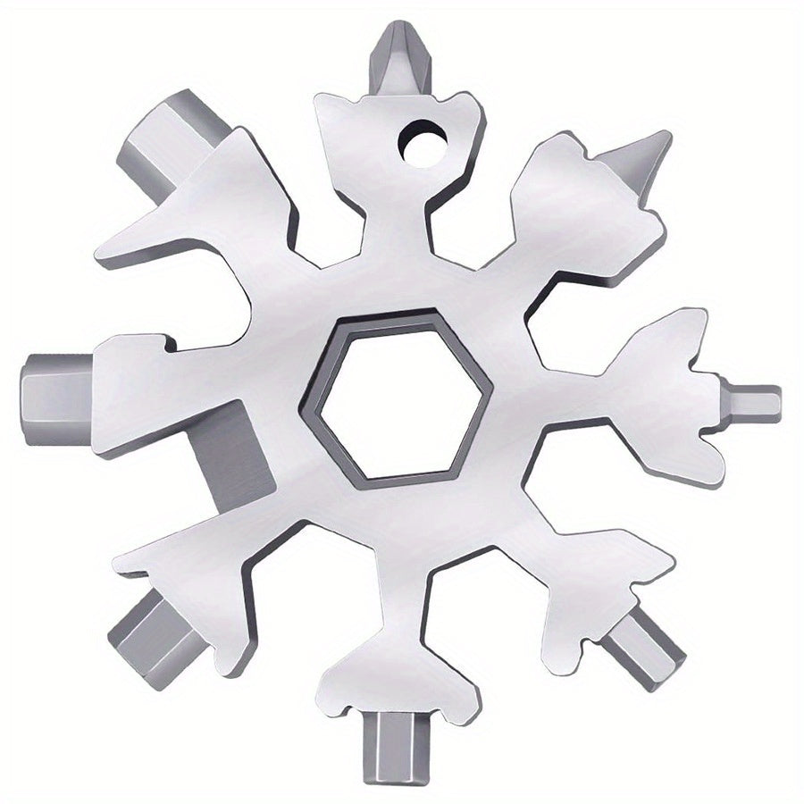 18 in 1 Snow Tool Card Multifunctional Snow Screwdriver Snow Wrench & Snowflake