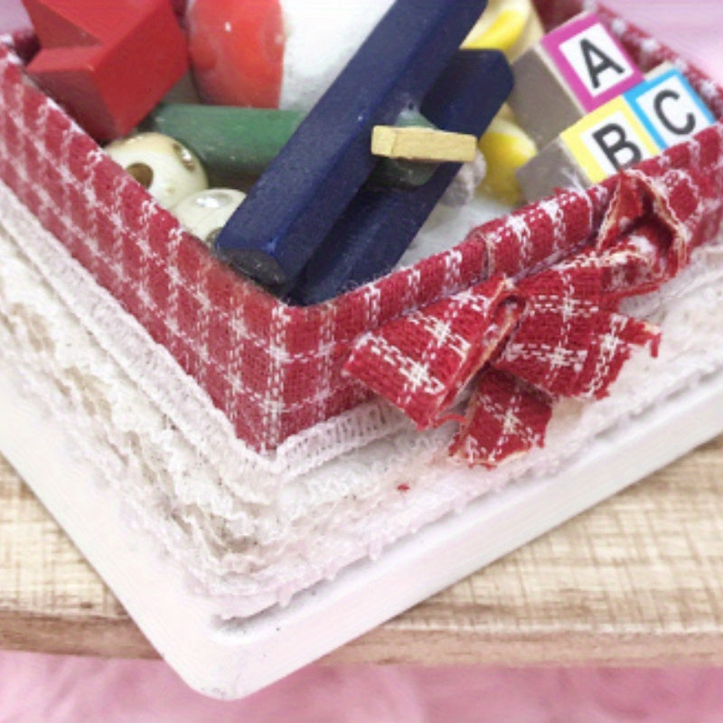 Dollhouse Bear Box Scene Props Micro Decor for OB11 Dolls