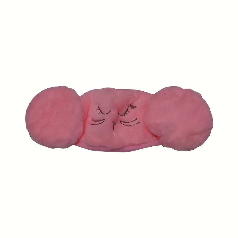 Sports Plush Mask Earmuffs Winter Warm Cartoon Earmuffs Comfortable Women