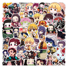 50pcs Anime Pvc Sticker Packs for Laptop Luggage Bottle
