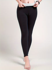 Warm Yoga Leggings Solid Fitness Sports Fleece Tight Pants Women's