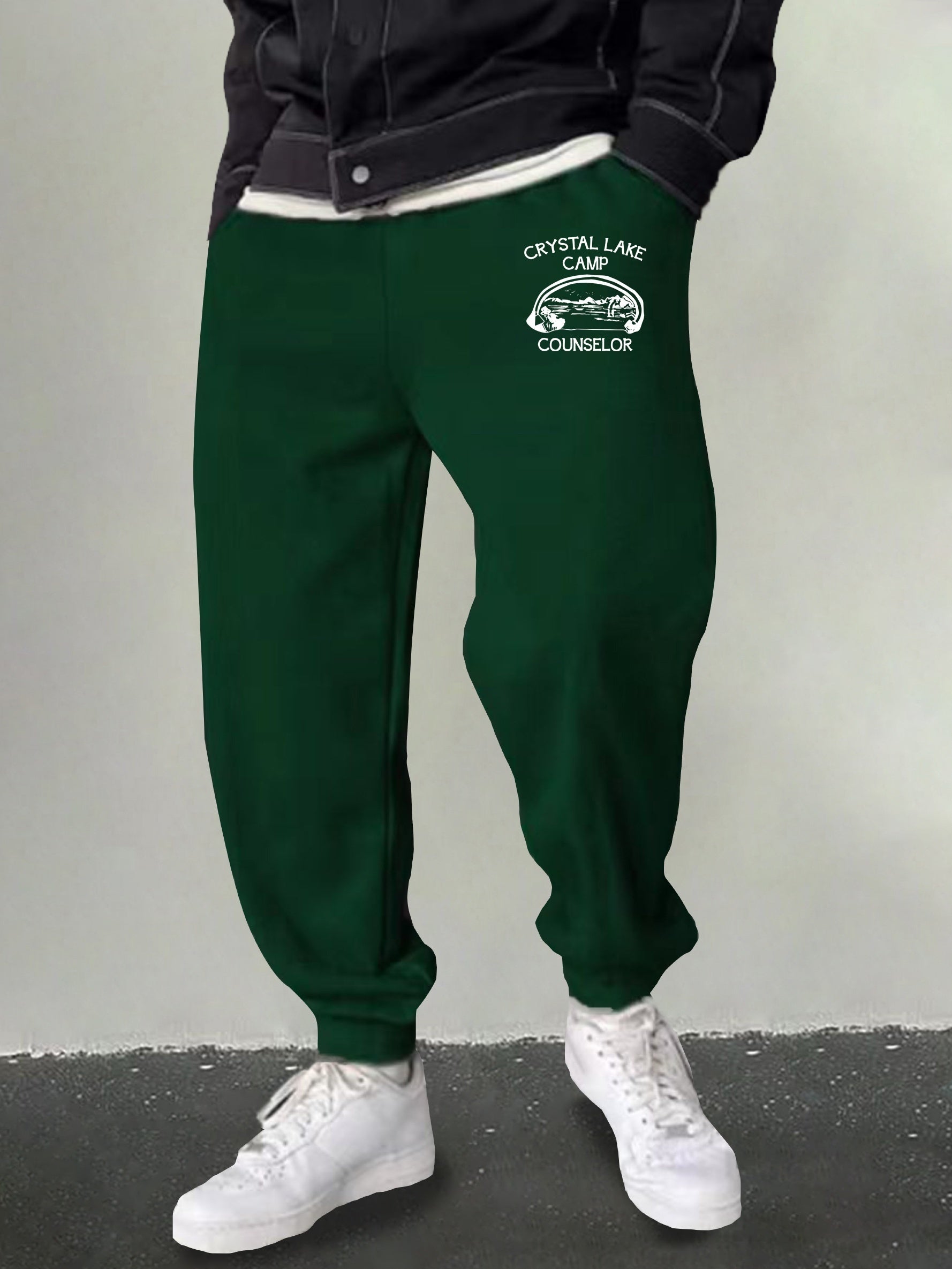 Men's Lake Graphic Sweatpants Drawstring Joggers