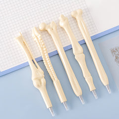 5Pcs Bone Shape Ballpoint Pen Set School Office Writing Supplies Gift Stationery