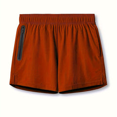 Men's Breathable Zip Pocket Shorts for Fitness Training