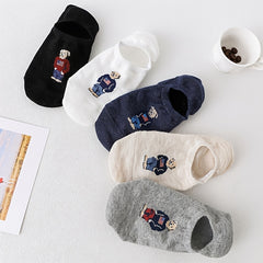 5 Pairs Cartoon Anime Short Socks Non-slip Low Cut Ankle Stockings