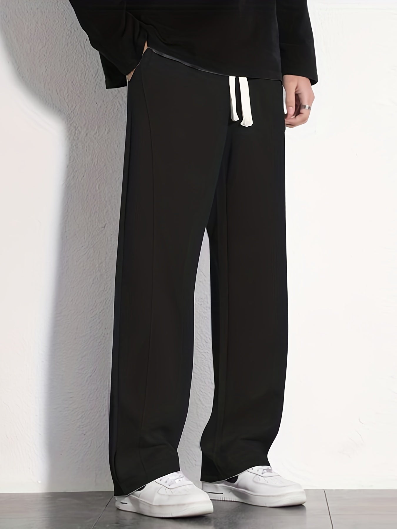 California 58 Cotton Sweatpants Men's Casual Solid Loose Fit Drawstring Pants