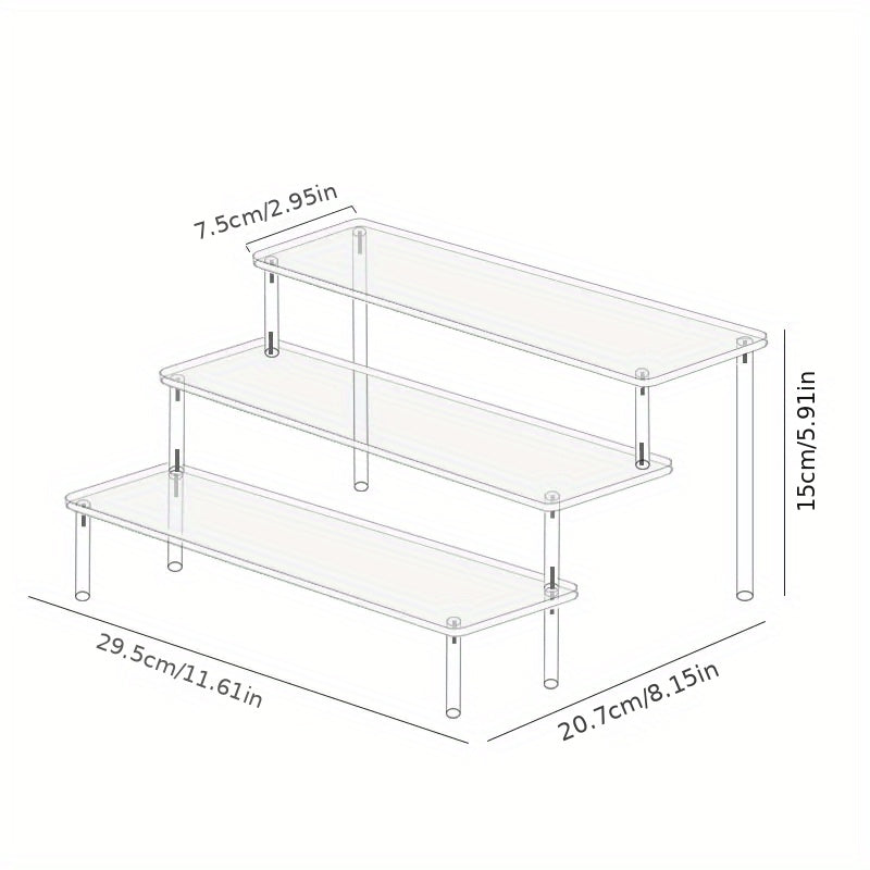 Acrylic Display Stand Perfume Organizer Transparent Mini Toy Rack