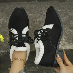 Plush Lined Thermal Furry Snow Boots Warm Snow Shoes