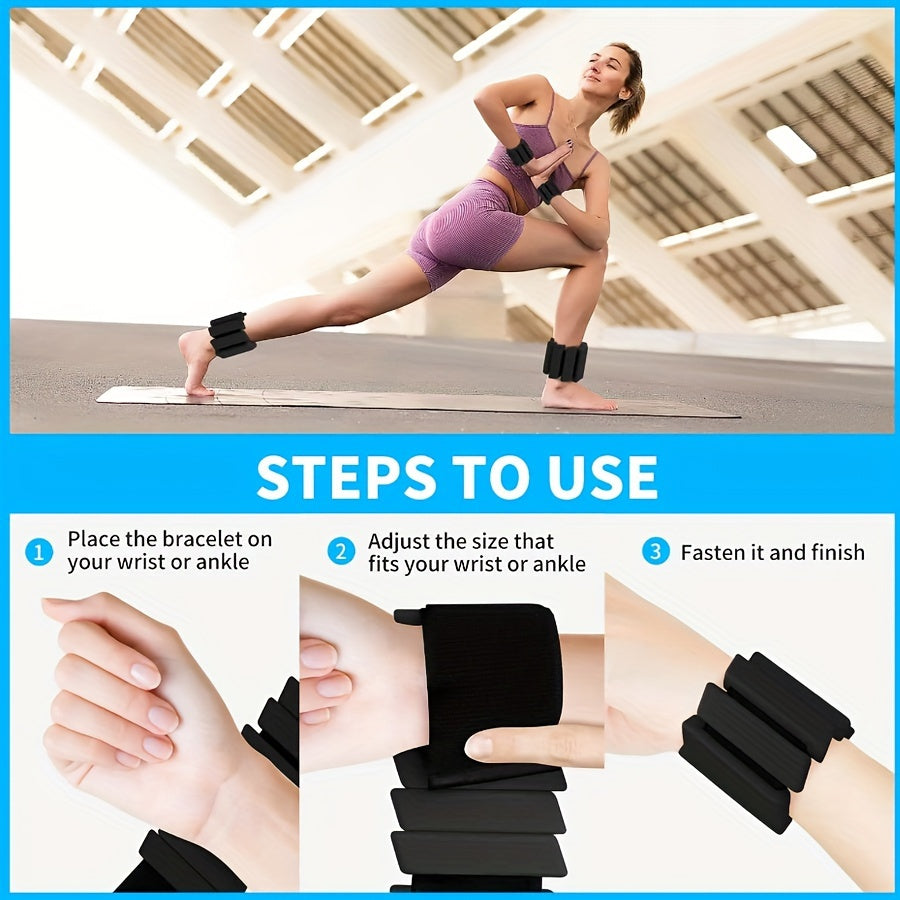 Pair of Adjustable 907 18g Wrist Weights for Workout
