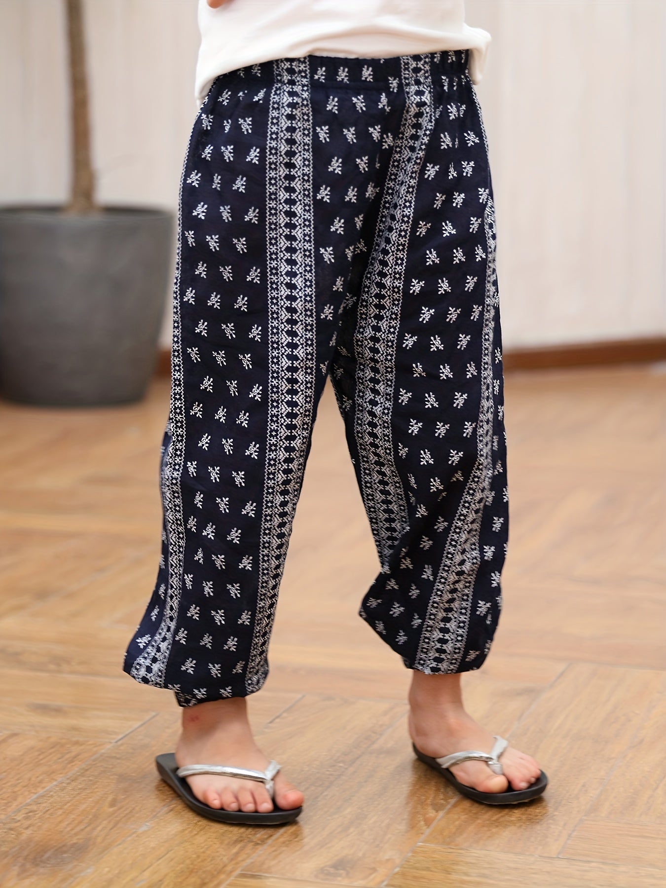 Girls Cotton Anti-Mosquito Pants Baby Vintage Lantern Pants