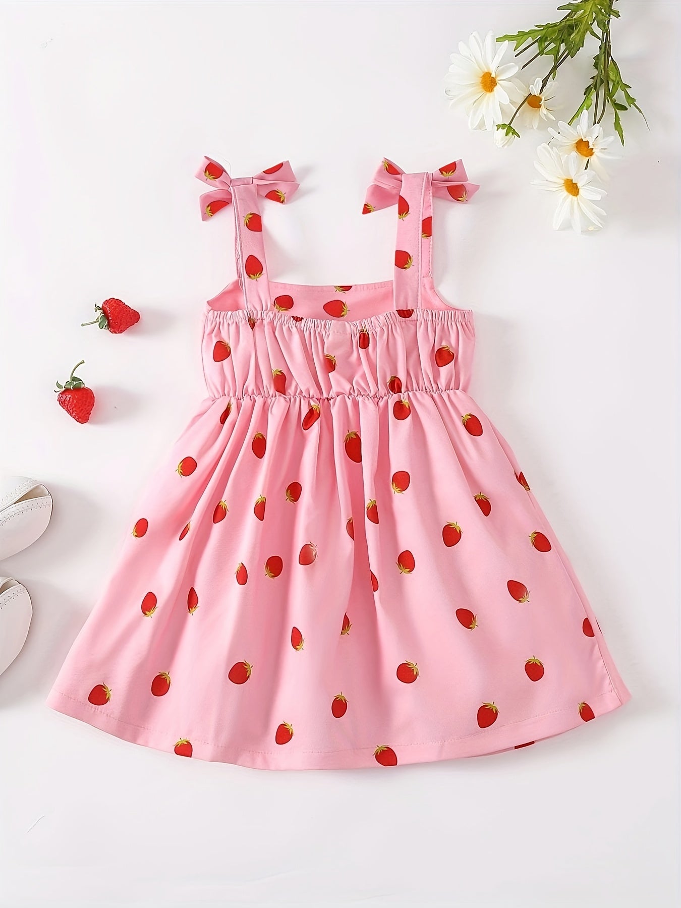 Toddler Girls Strawberry Graphic Cami Princess Dress