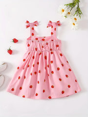 Toddler Girls Strawberry Graphic Cami Princess Dress