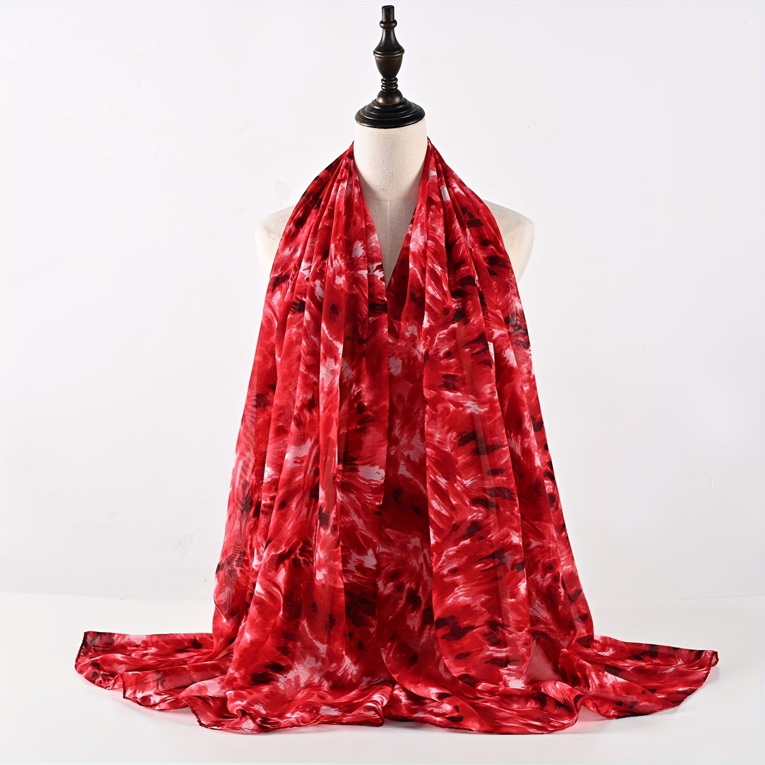 Chiffon Tied Dyed Scarf Soft Comfortable Shawl Casual Outdoor Scarf
