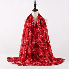 Chiffon Tied Dyed Scarf Soft Comfortable Shawl Casual Outdoor Scarf