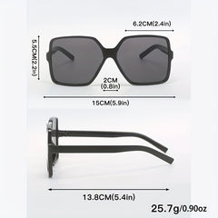 3 Pairs Oversized Square Sunglasses UV400 Anti Glare Sun Shades