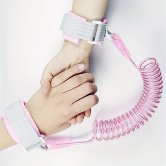 Toddler Pink Anti-lost Bracelet Spring Leash Safety Wrist Link