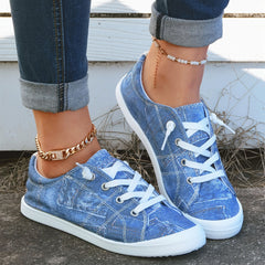 Women's Canvas Shoes Low Top Casual Shoes Lightweight Flat Shoes