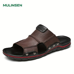 Men's Slip On Outdoor Sandals Anti-skid Flat Beach Sandals