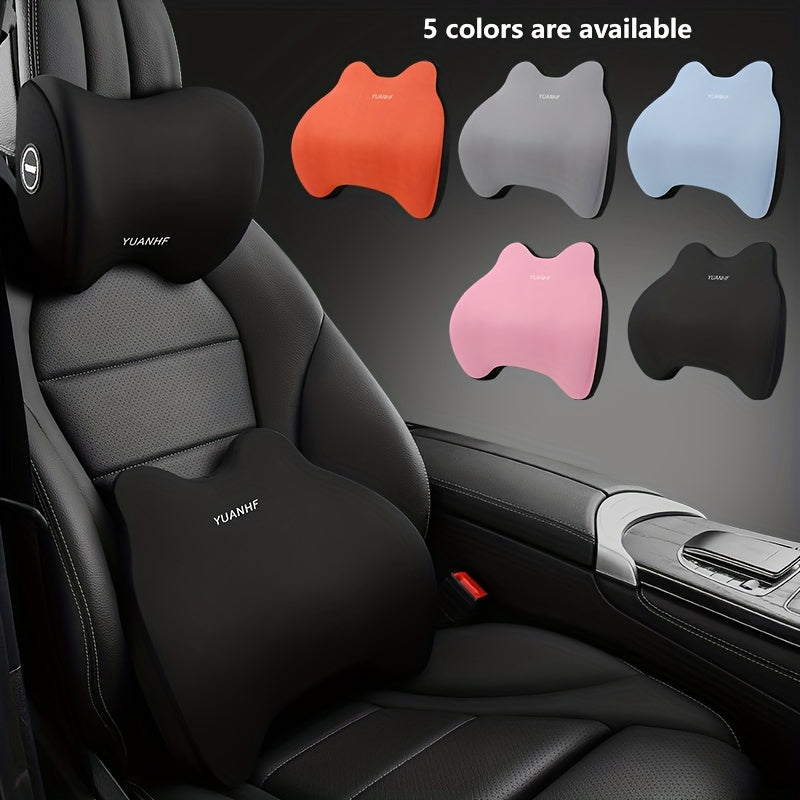 Memory Foam Car Neck Pillow Waist Cushion for Driving Auto Headrest Pillow