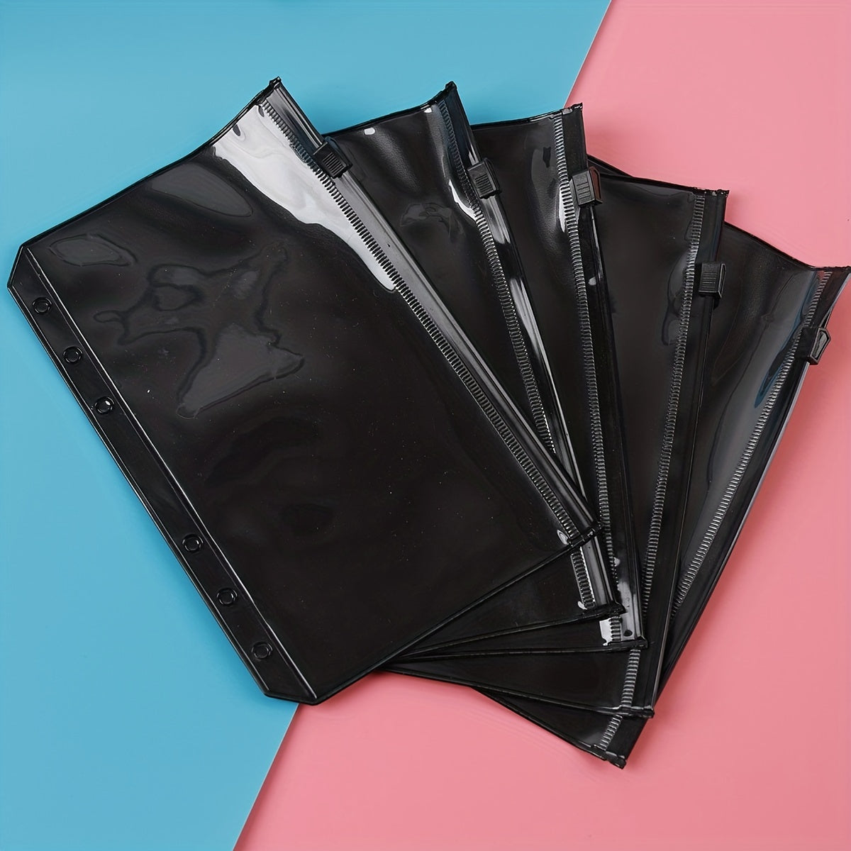 Set of 5 A6 Loose Leaf Storage Bags 17x10x29cm