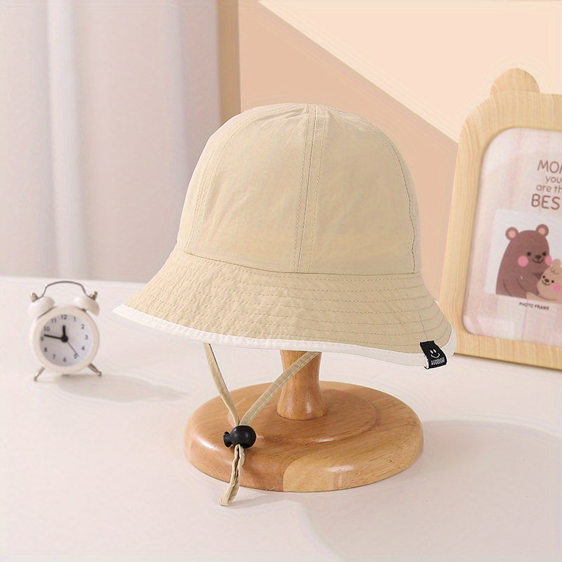 Kids Double-Sided Sunshade Bucket Hat for Outdoor Travel
