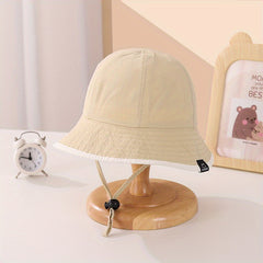 Kids Double-Sided Sunshade Bucket Hat for Outdoor Travel