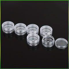 10pcs 2 5ML Clear Plastic Jewelry Bead Storage Box Small Round Container