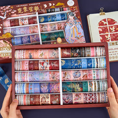 100 Volumes Washi Tape Chinese Girl Crane Theme DIY Handcraft Materials