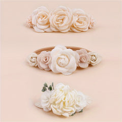 3 Pcs Cute Flower Hairbands for Baby Girls Infants Toddlers