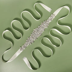 Bridal Rhinestone Belt Wedding Dress Sash Beaded Waist Chain